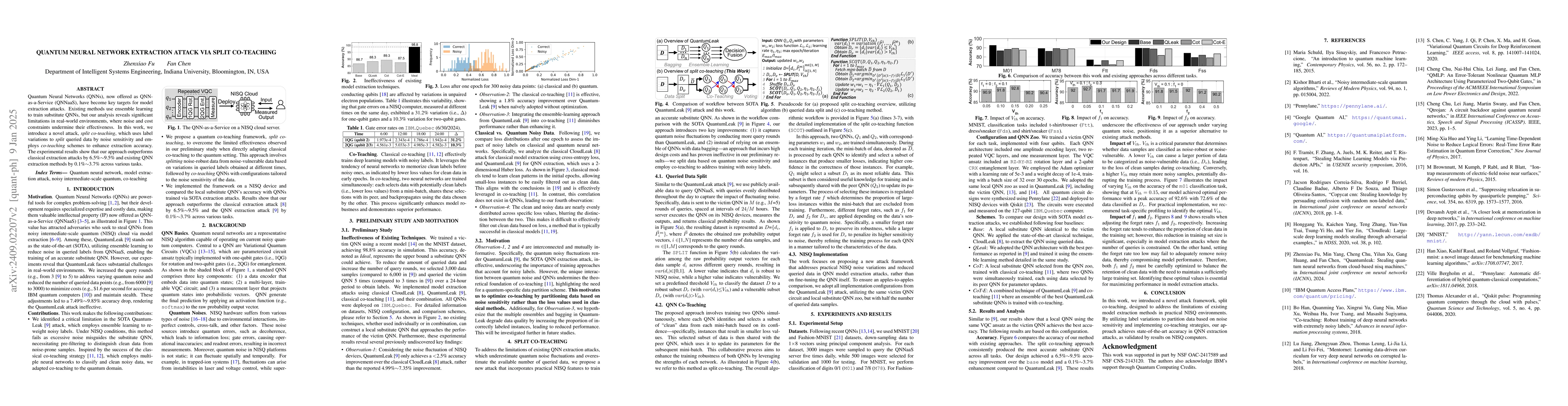 Thumbnail for Quantum Neural Network Extraction Attack via Split Co-Teaching