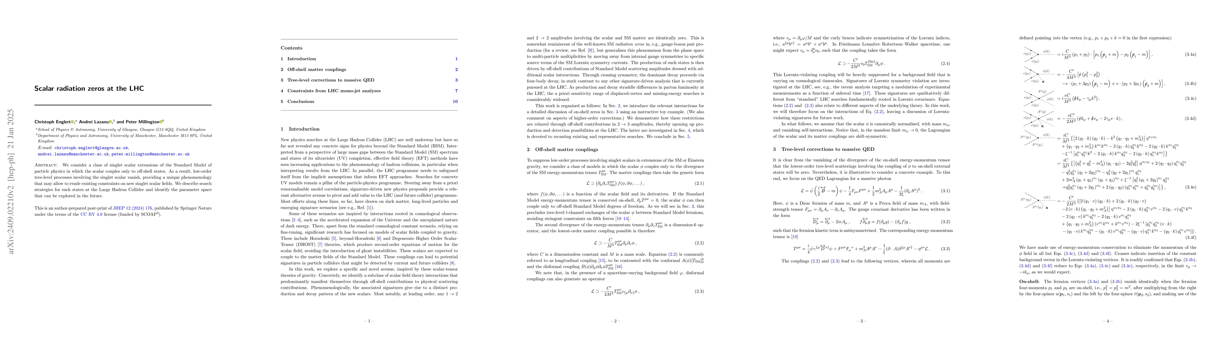 Thumbnail for Scalar radiation zeros at the LHC