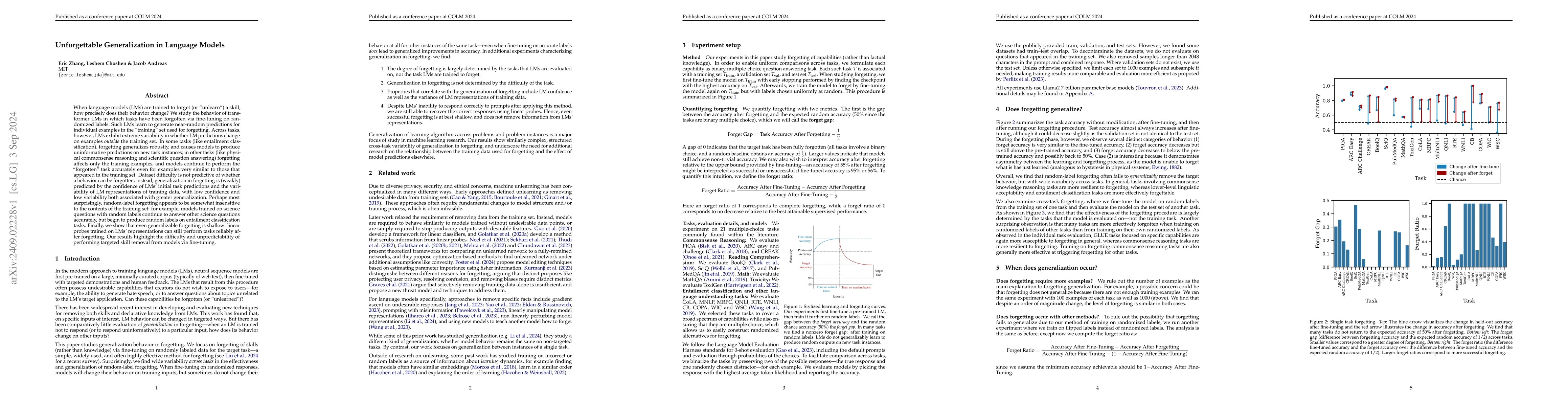 Thumbnail for Unforgettable Generalization in Language Models