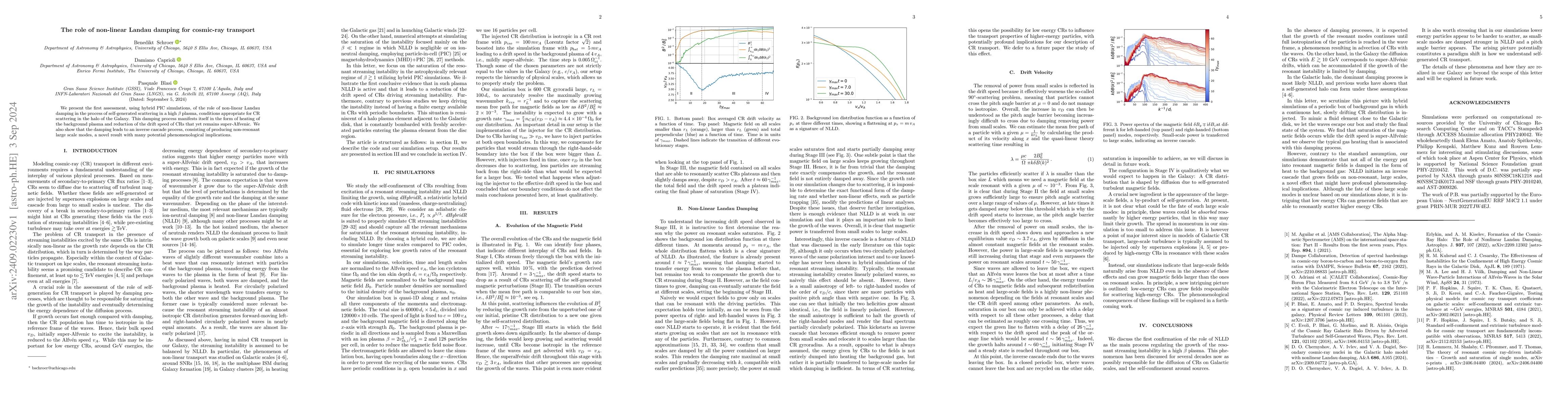 Thumbnail for The role of non-linear Landau damping for cosmic-ray transport