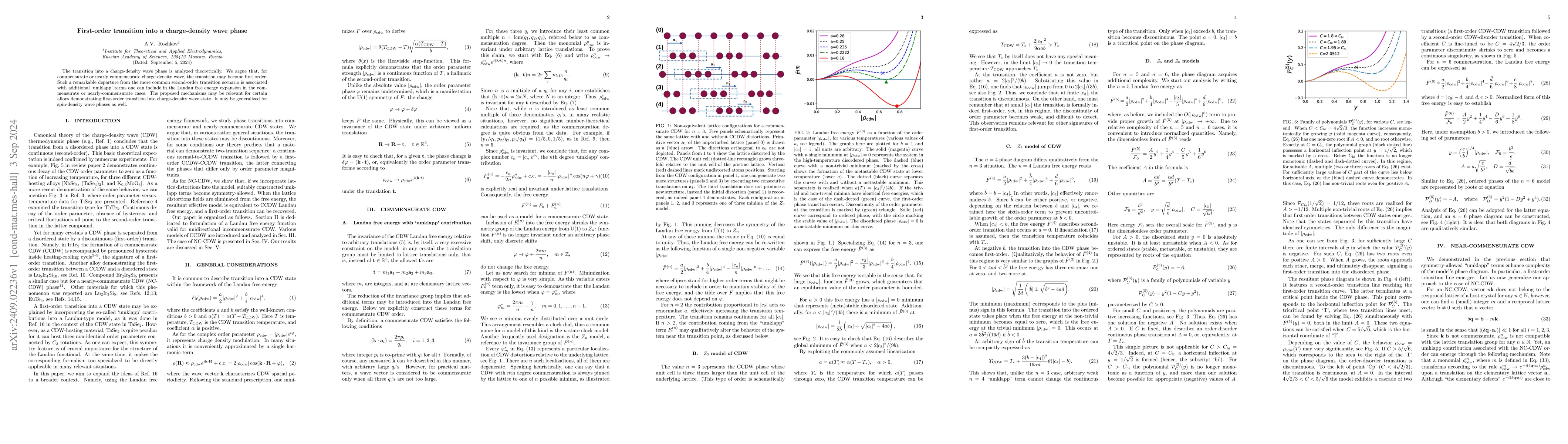 Thumbnail for First-order transition into a charge-density wave phase
