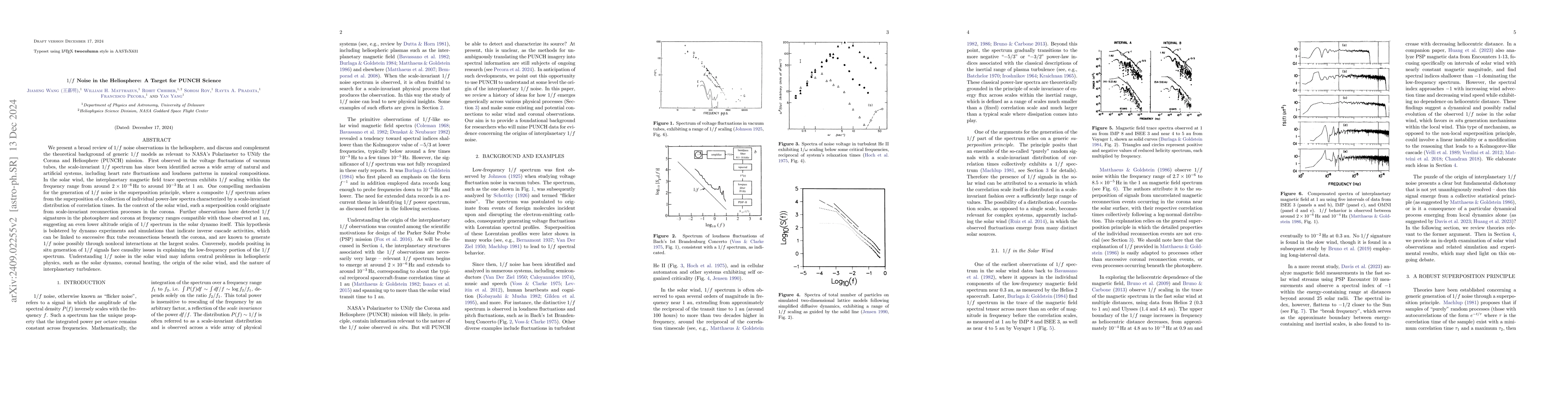 Thumbnail for $1/f$ Noise in the Heliosphere: A Target for PUNCH Science