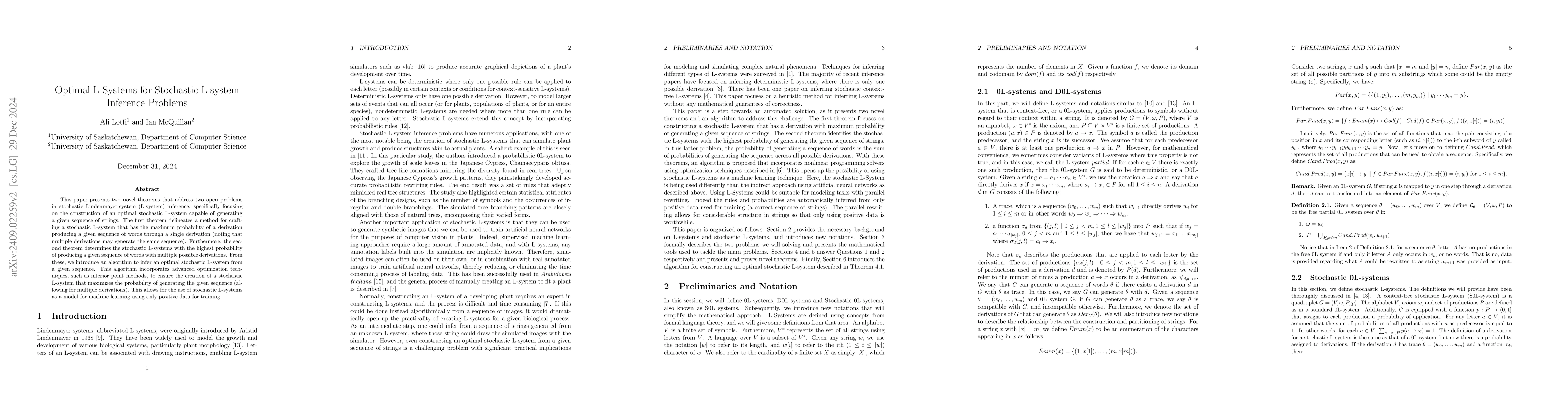 Thumbnail for Optimal L-Systems for Stochastic L-system Inference Problems