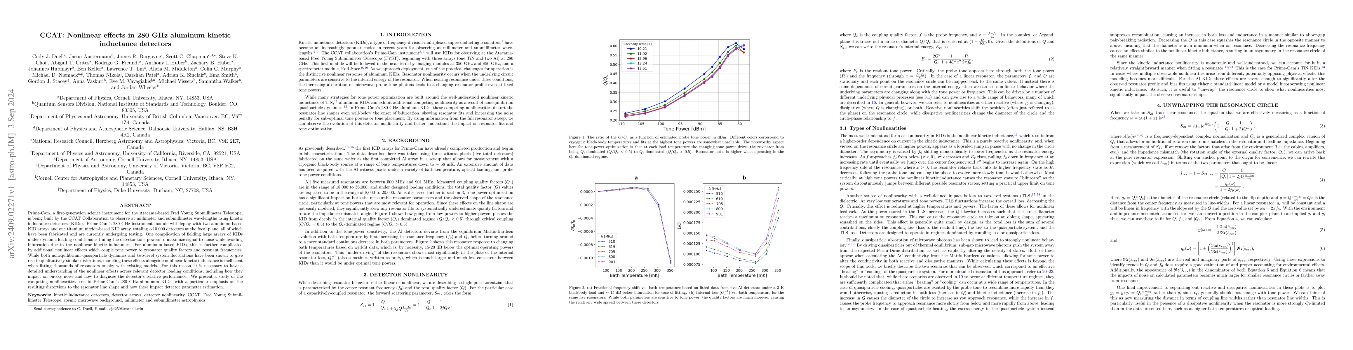 Thumbnail for CCAT: Nonlinear effects in 280 GHz aluminum kinetic inductance detectors