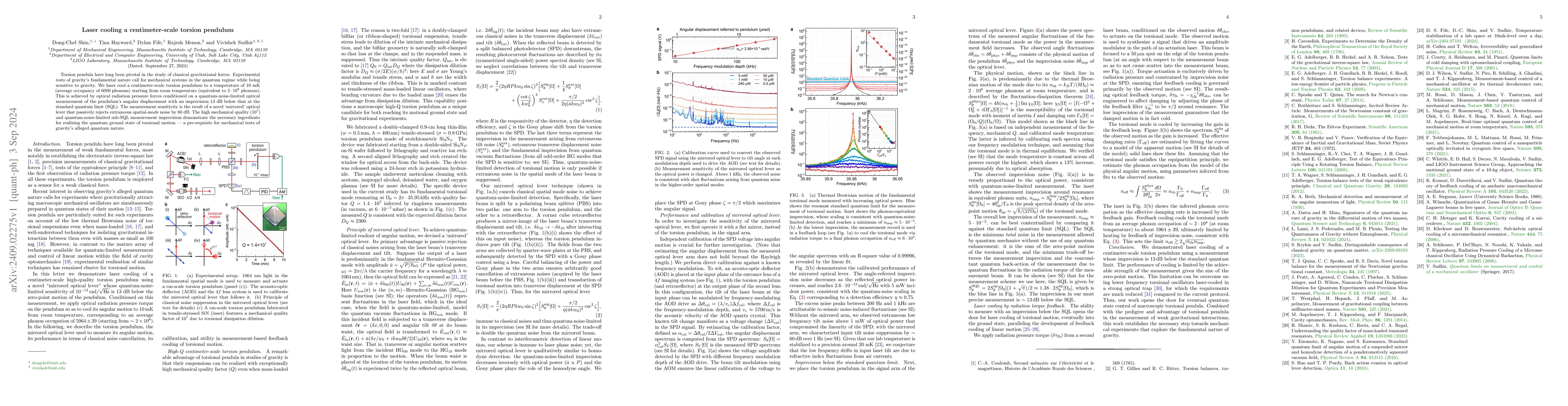 Thumbnail for Laser cooling a centimeter-scale torsion pendulum