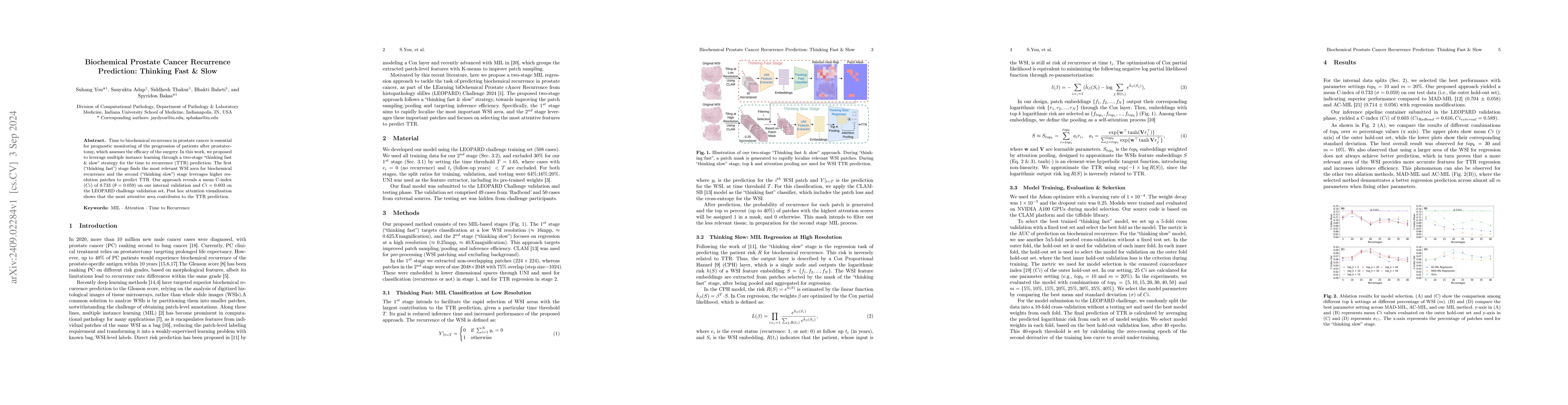 Thumbnail for Biochemical Prostate Cancer Recurrence Prediction: Thinking Fast & Slow