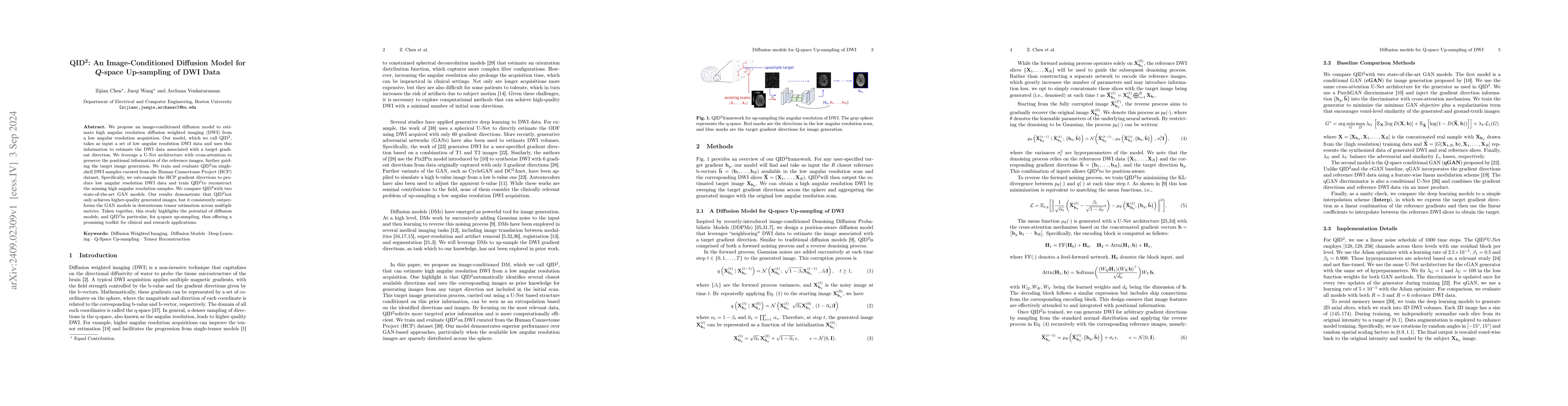 Thumbnail for QID$^2$: An Image-Conditioned Diffusion Model for Q-space Up-sampling of
  DWI Data