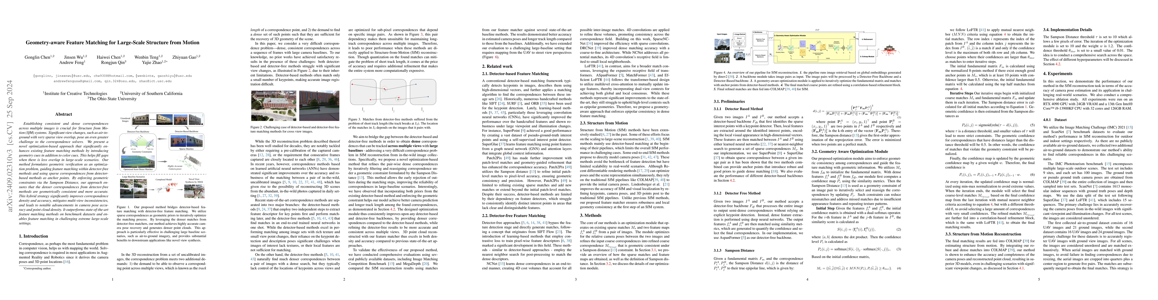 Thumbnail for Geometry-aware Feature Matching for Large-Scale Structure from Motion