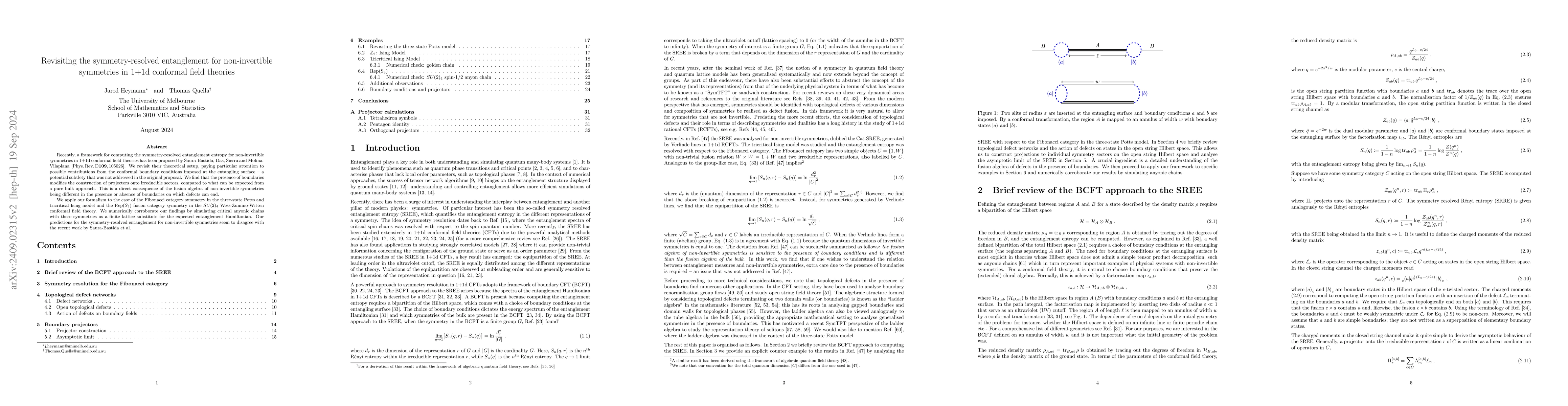 Thumbnail for Revisiting the symmetry-resolved entanglement for non-invertible
  symmetries in $1{+}1$d conformal field theories