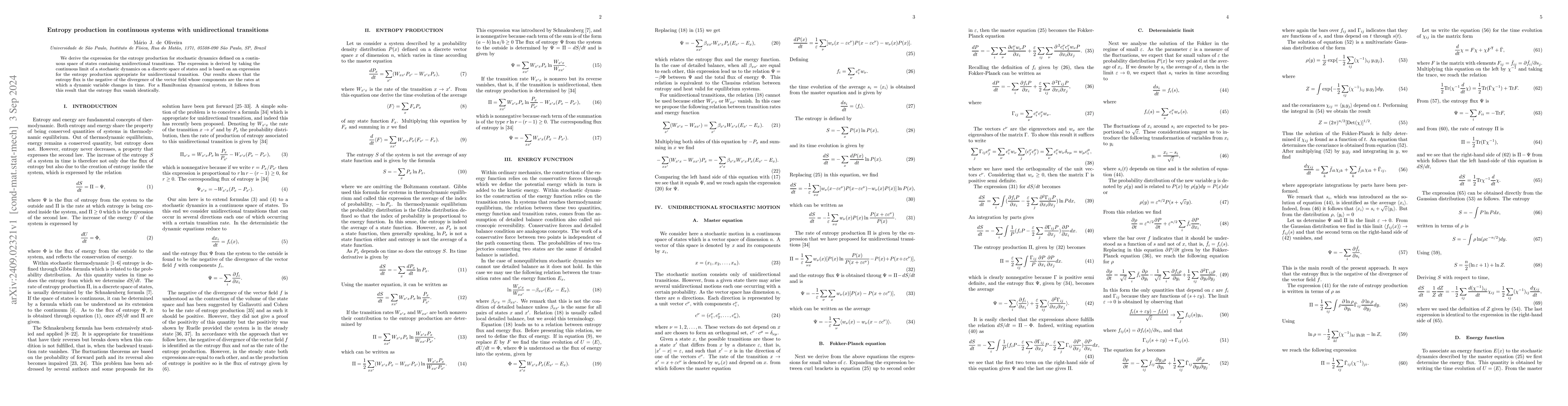 Thumbnail for Entropy production in continuous systems with unidirectional transitions