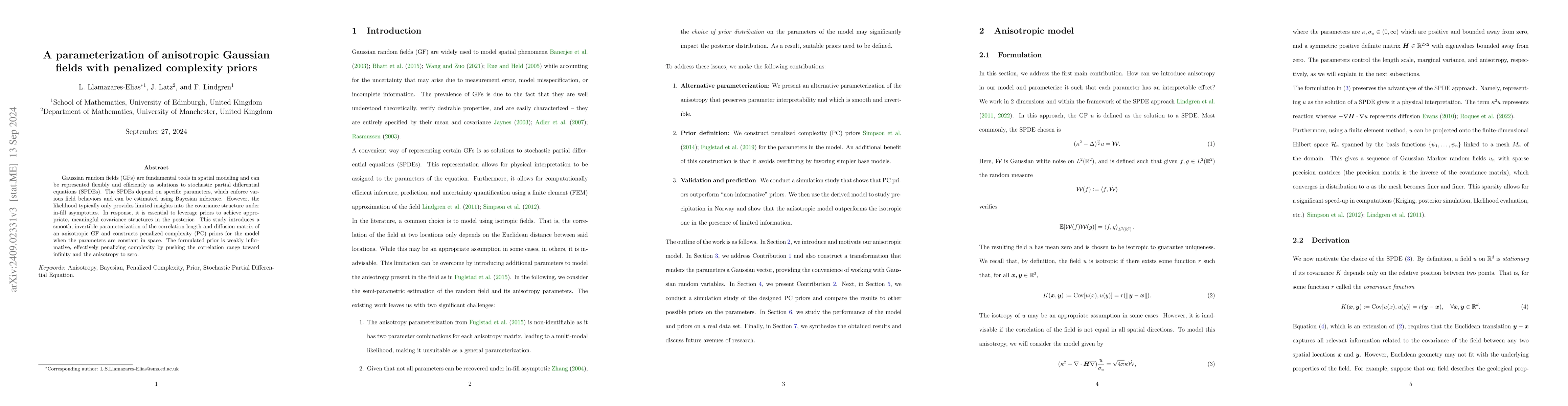 Thumbnail for A parameterization of anisotropic Gaussian fields with penalized
  complexity priors