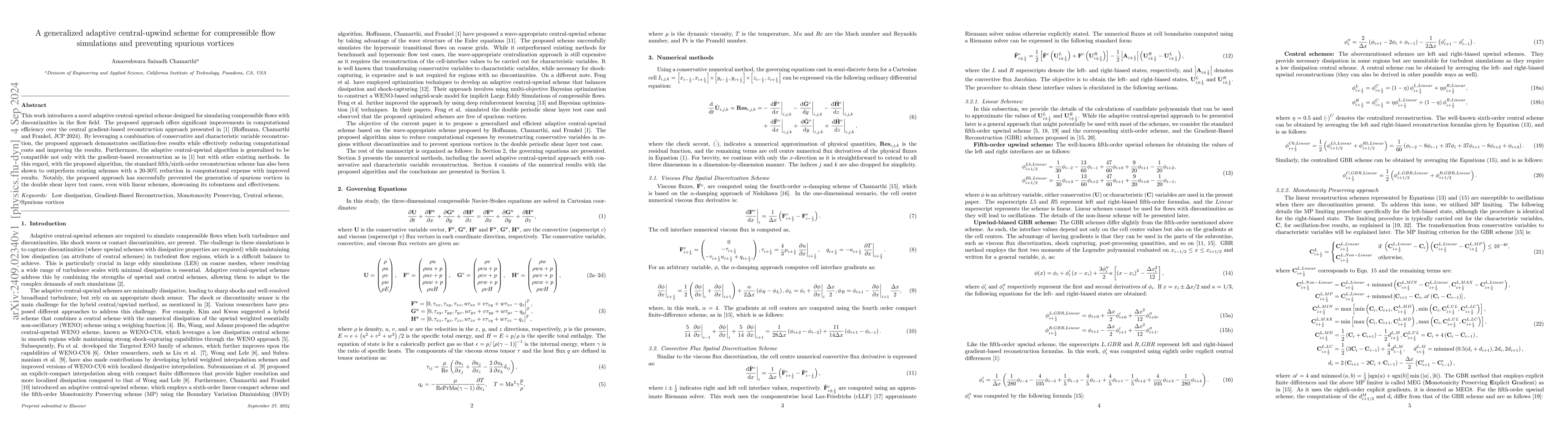 Thumbnail for A generalized adaptive central-upwind scheme for compressible flow
  simulations and preventing spurious vortices