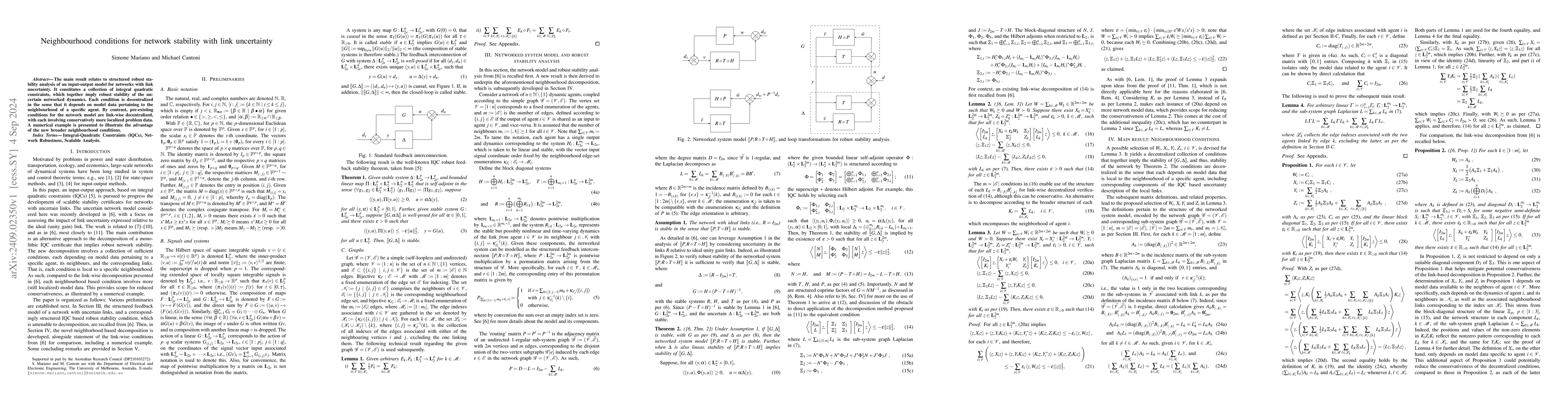 Thumbnail for Neighbourhood conditions for network stability with link uncertainty