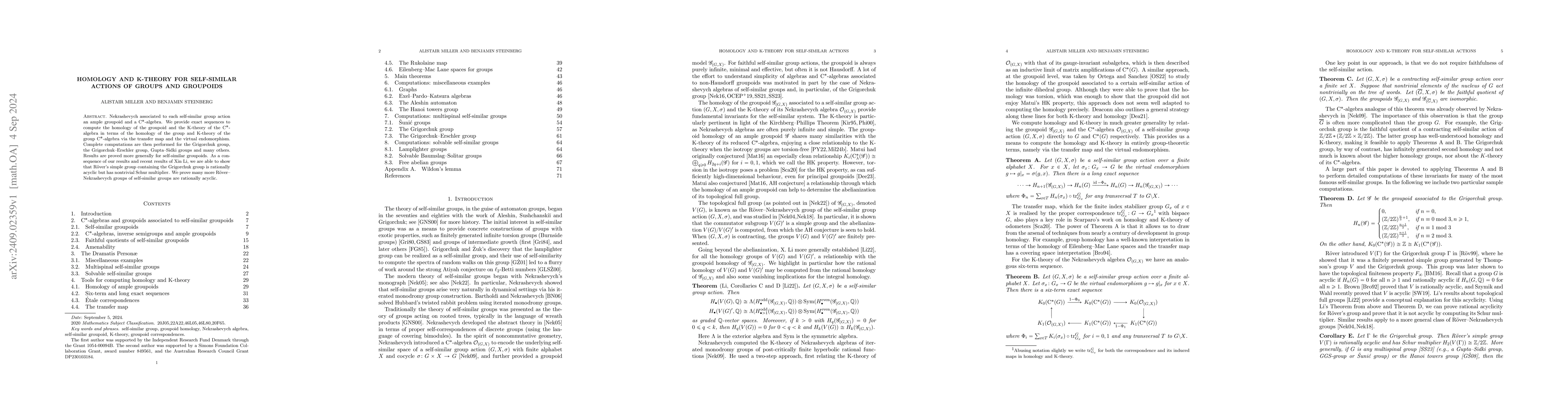 Thumbnail for Homology and K-theory for self-similar actions of groups and groupoids