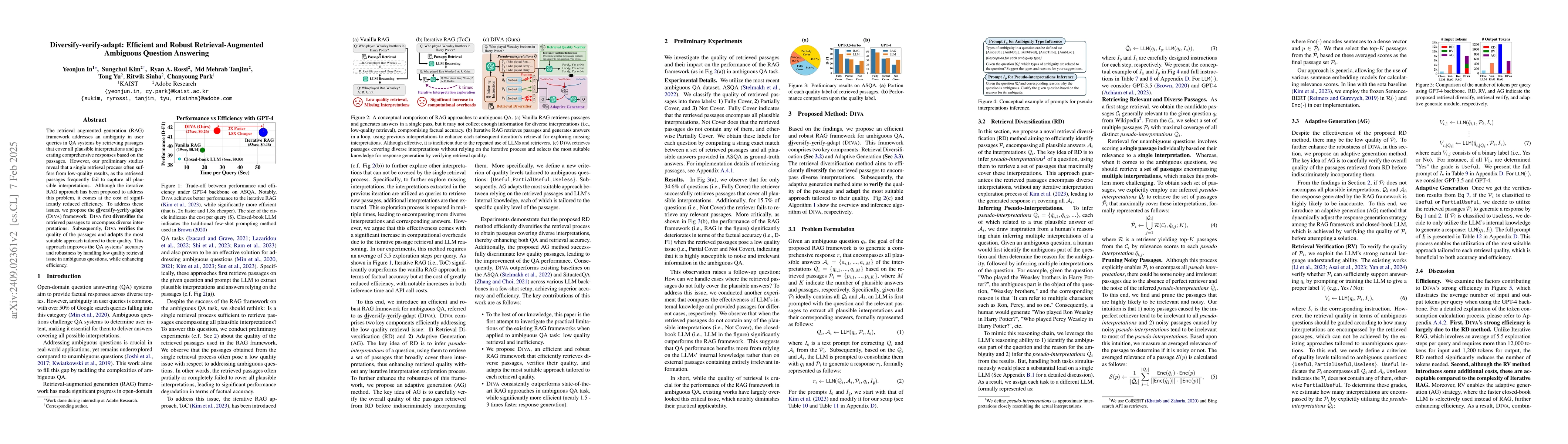Thumbnail for Diversify-verify-adapt: Efficient and Robust Retrieval-Augmented
  Ambiguous Question Answering