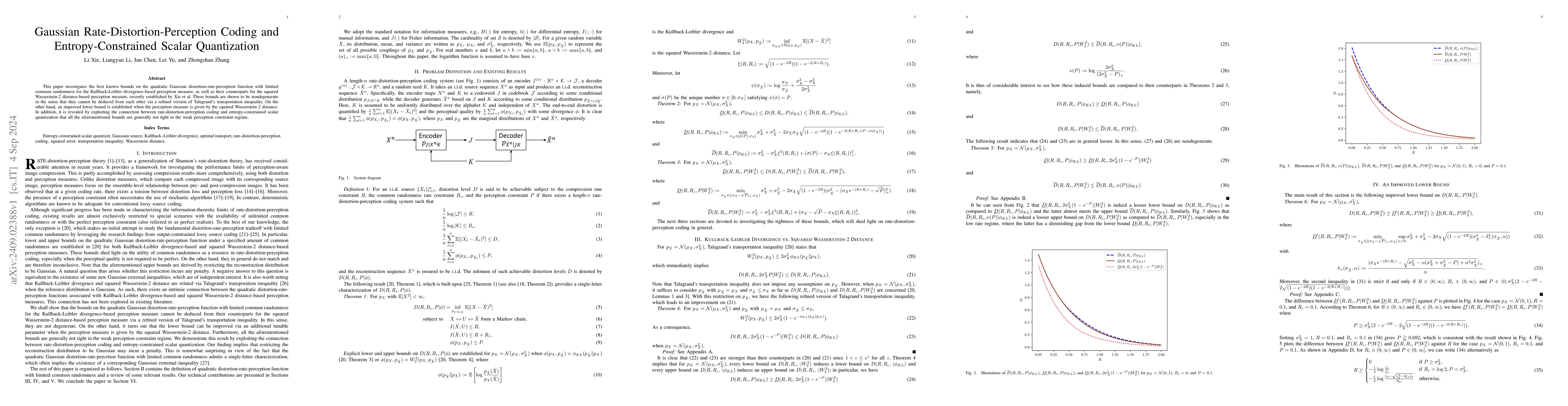 Thumbnail for Gaussian Rate-Distortion-Perception Coding and Entropy-Constrained
  Scalar Quantization