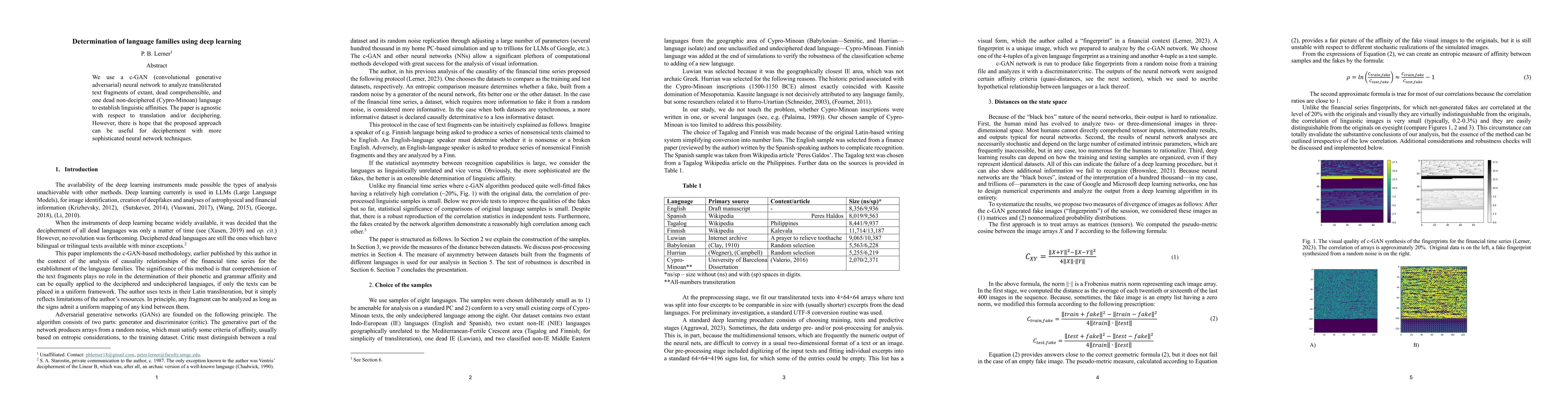 Thumbnail for Determination of language families using deep learning