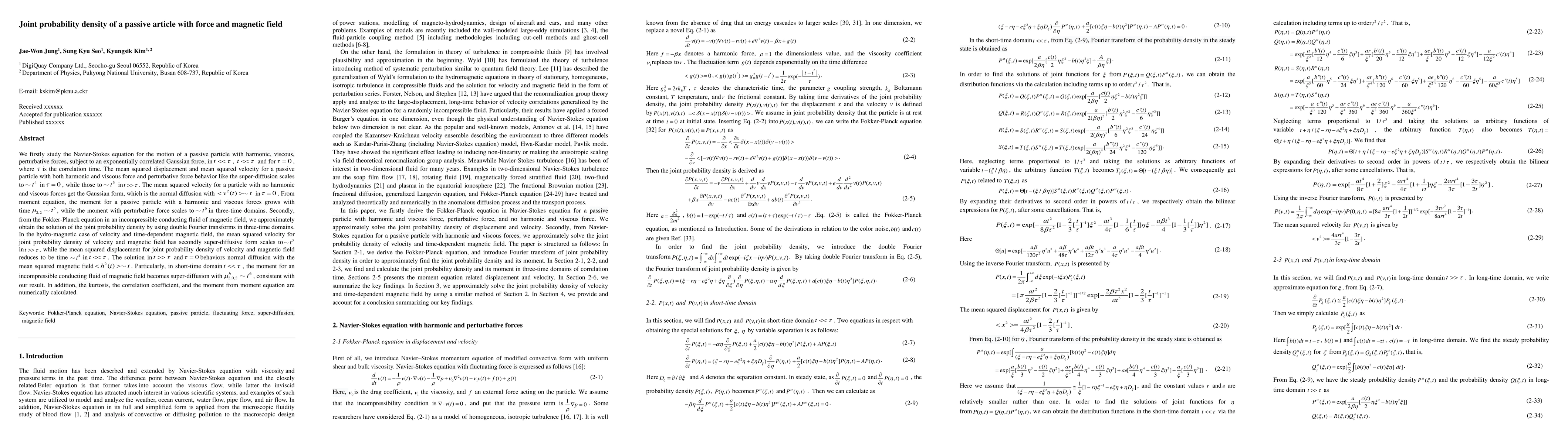 Thumbnail for Joint probability density of a passive article with force and magnetic
  field