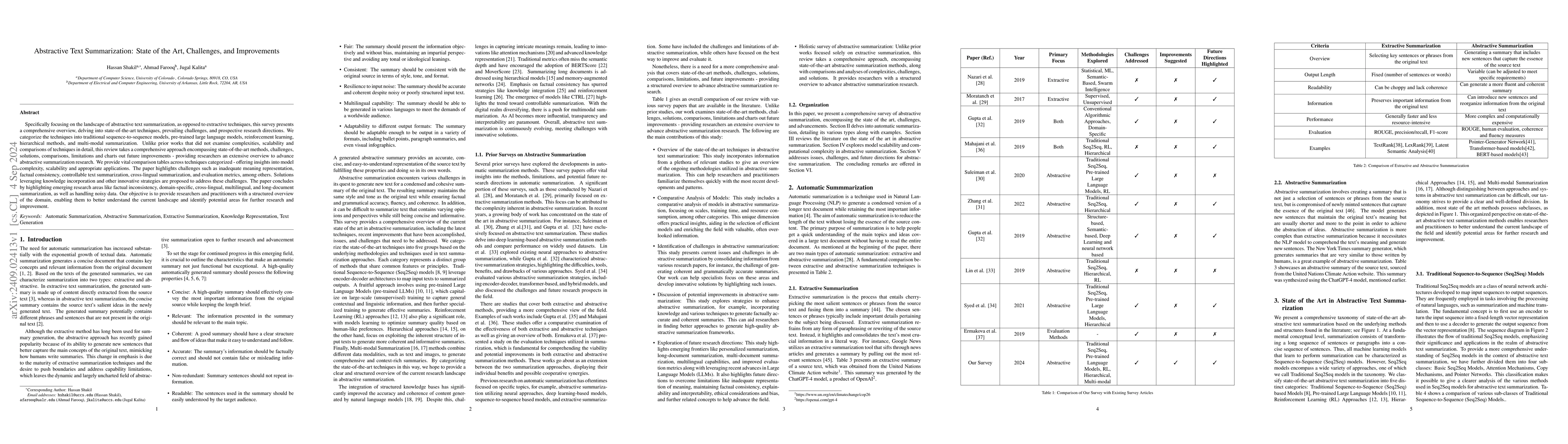 Thumbnail for Abstractive Text Summarization: State of the Art, Challenges, and
  Improvements