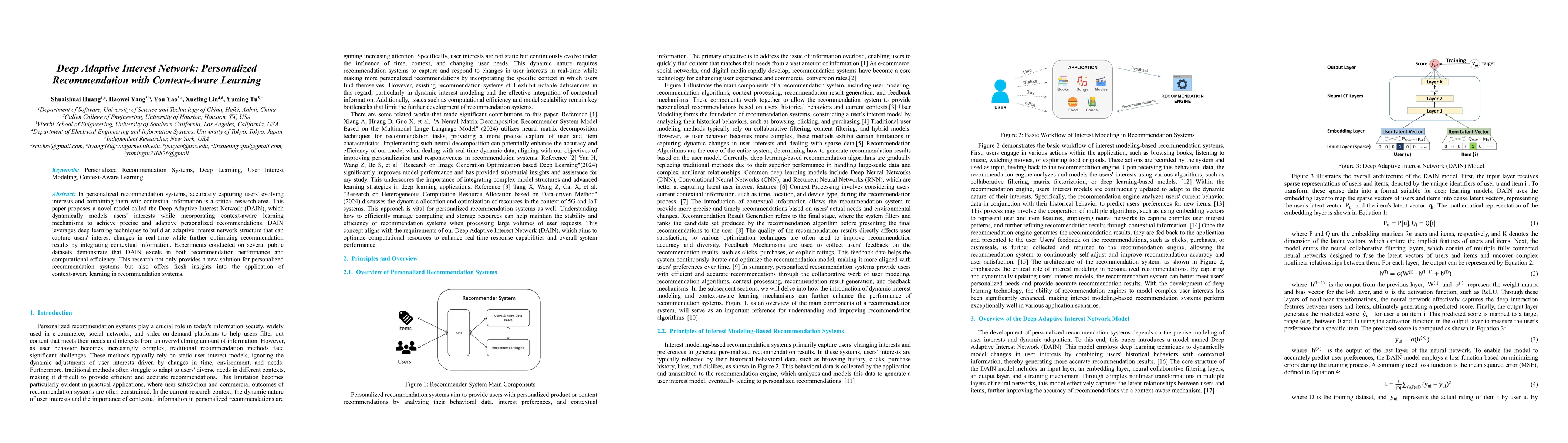 Thumbnail for Deep Adaptive Interest Network: Personalized Recommendation with
  Context-Aware Learning