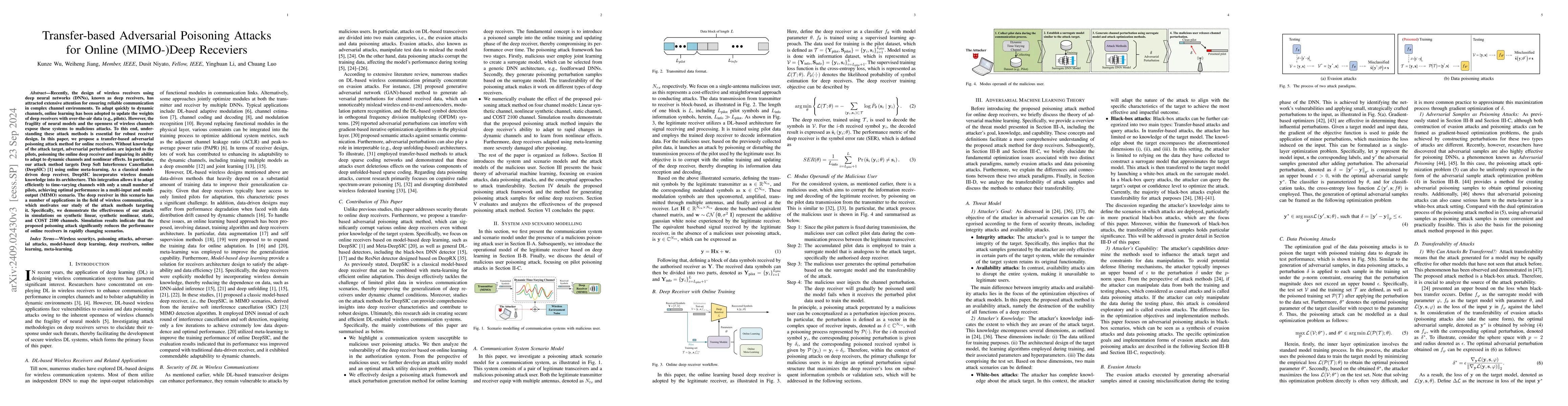 Thumbnail for Transfer-based Adversarial Poisoning Attacks for Online (MIMO-)Deep
  Receviers