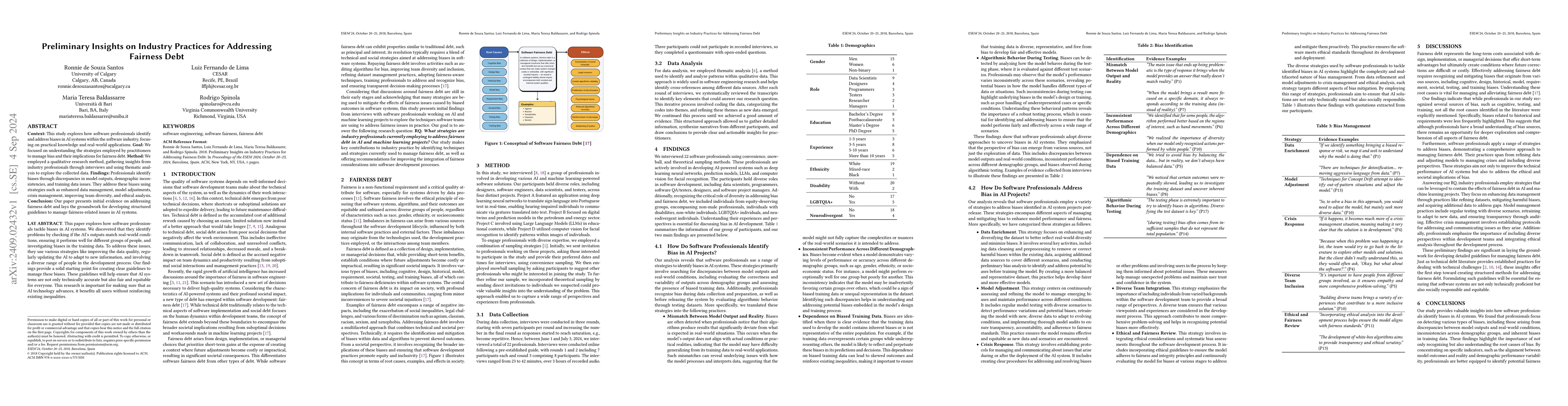 Thumbnail for Preliminary Insights on Industry Practices for Addressing Fairness Debt