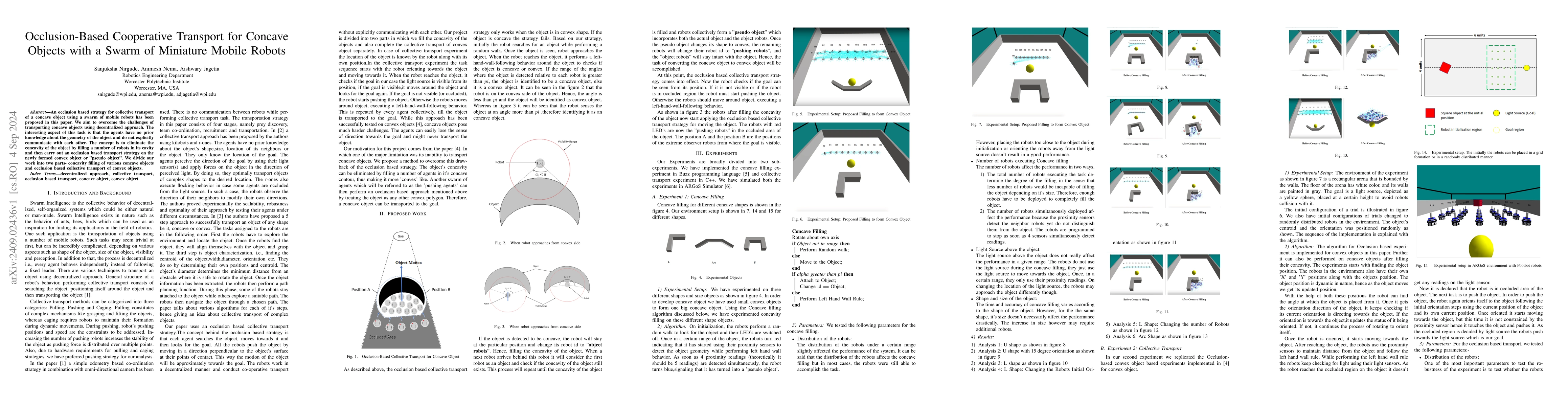 Thumbnail for Occlusion-Based Cooperative Transport for Concave Objects with a Swarm
  of Miniature Mobile Robots