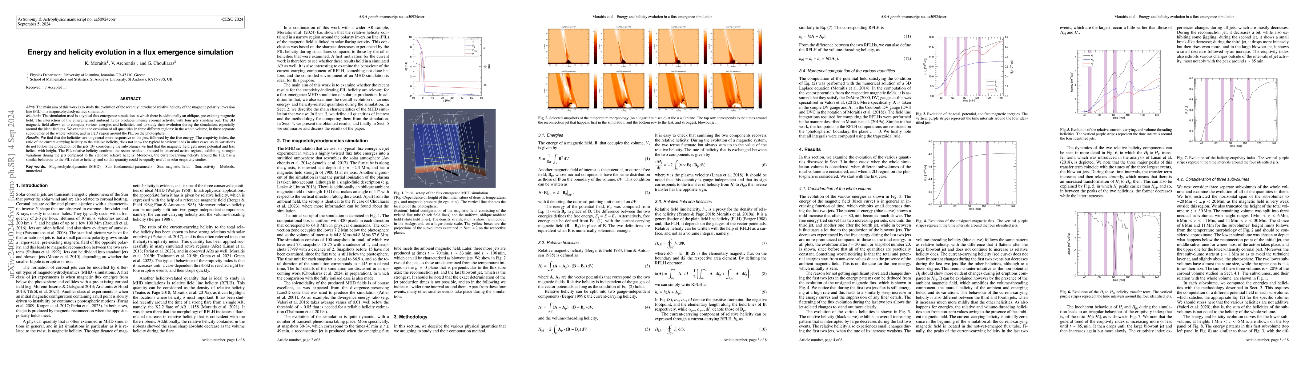 Thumbnail for Energy and helicity evolution in a flux emergence simulation