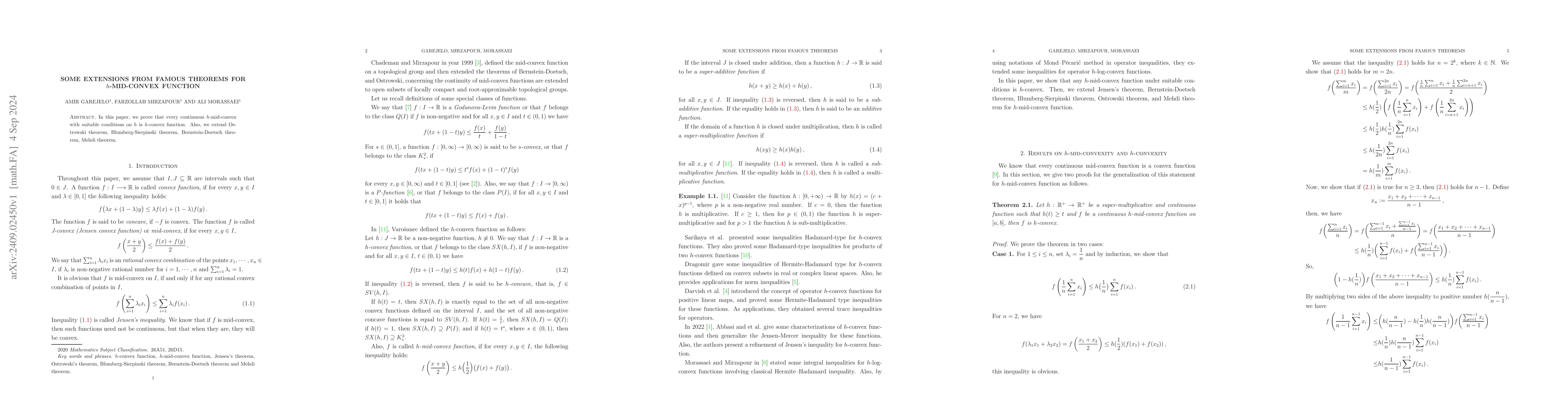 Thumbnail for Some extensions from famous theorems for $h$-mid-convex function