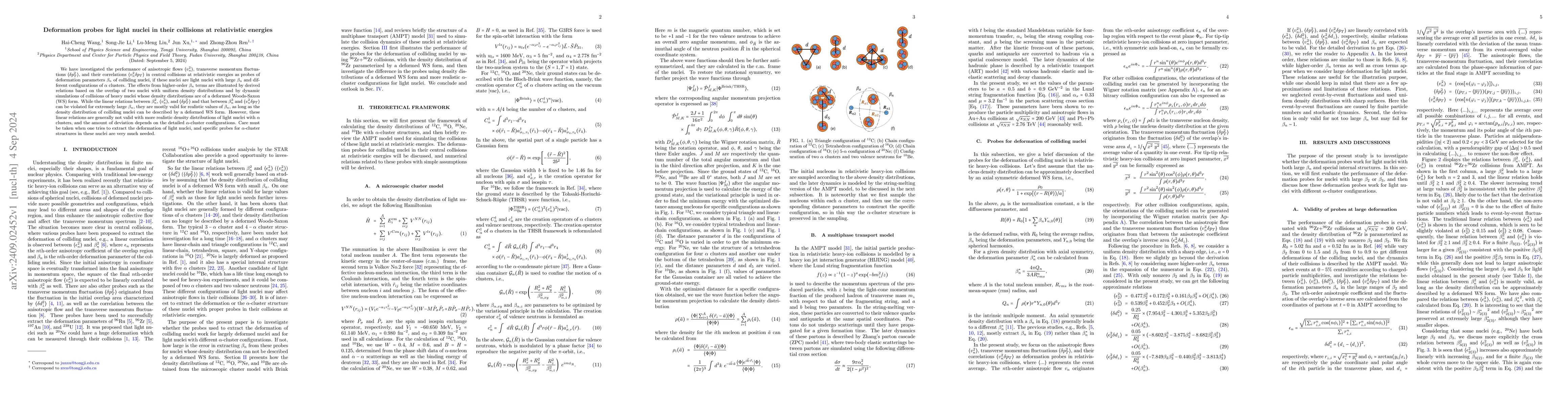 Thumbnail for Deformation probes for light nuclei in their collisions at relativistic
  energies