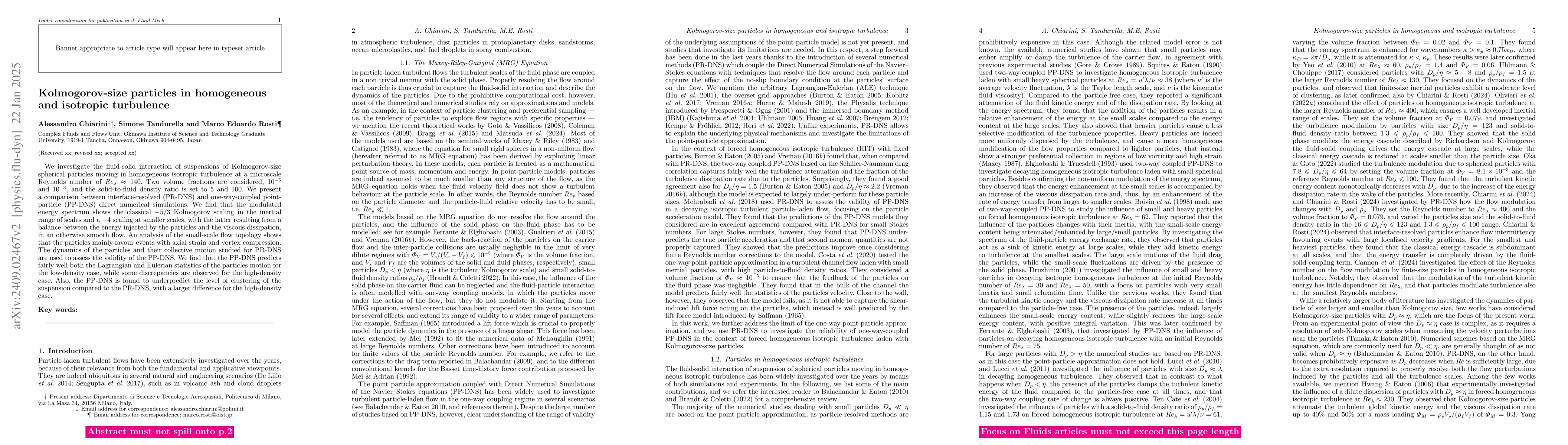 Thumbnail for Kolmogorov-size particles in homogeneous and isotropic turbulence