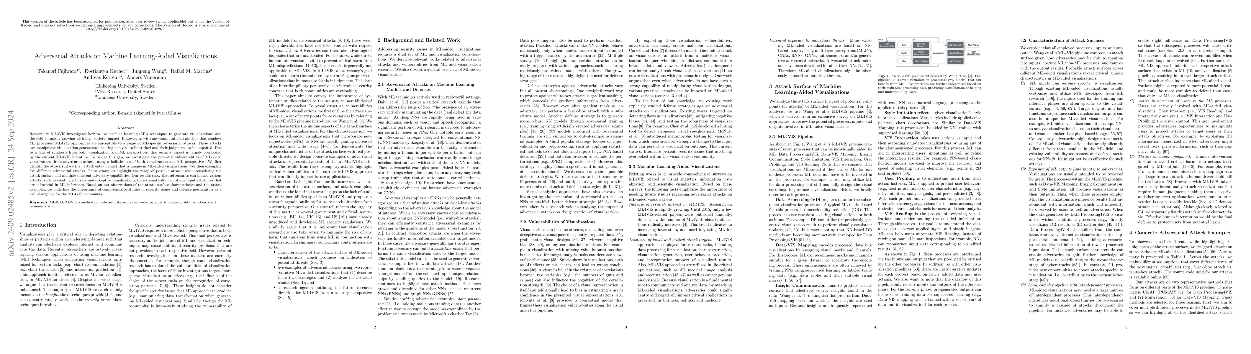 Thumbnail for Adversarial Attacks on Machine Learning-Aided Visualizations