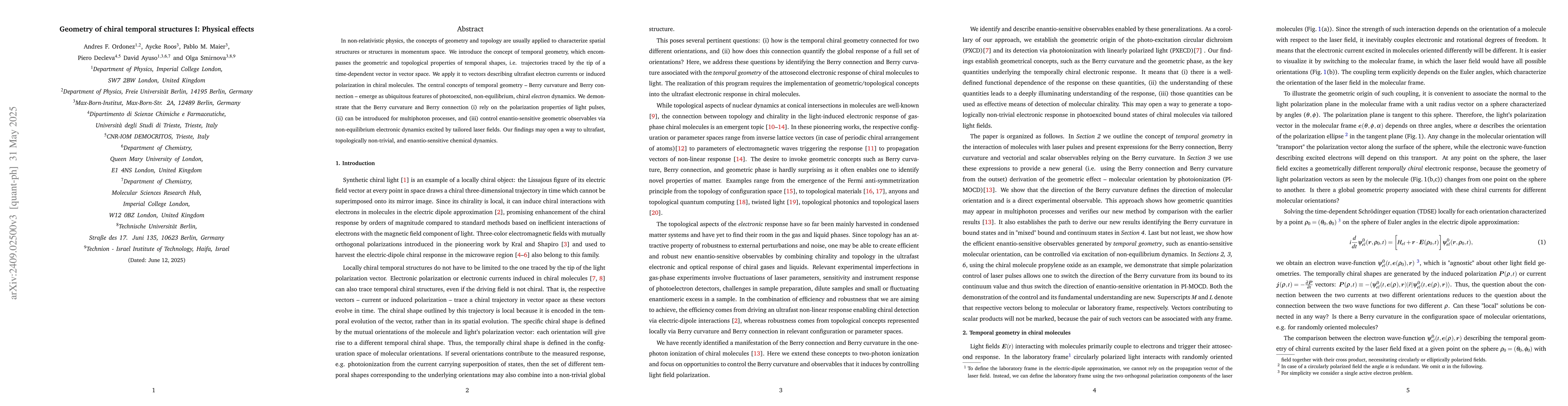 Thumbnail for Geometry of chiral temporal structures I: Physical effects