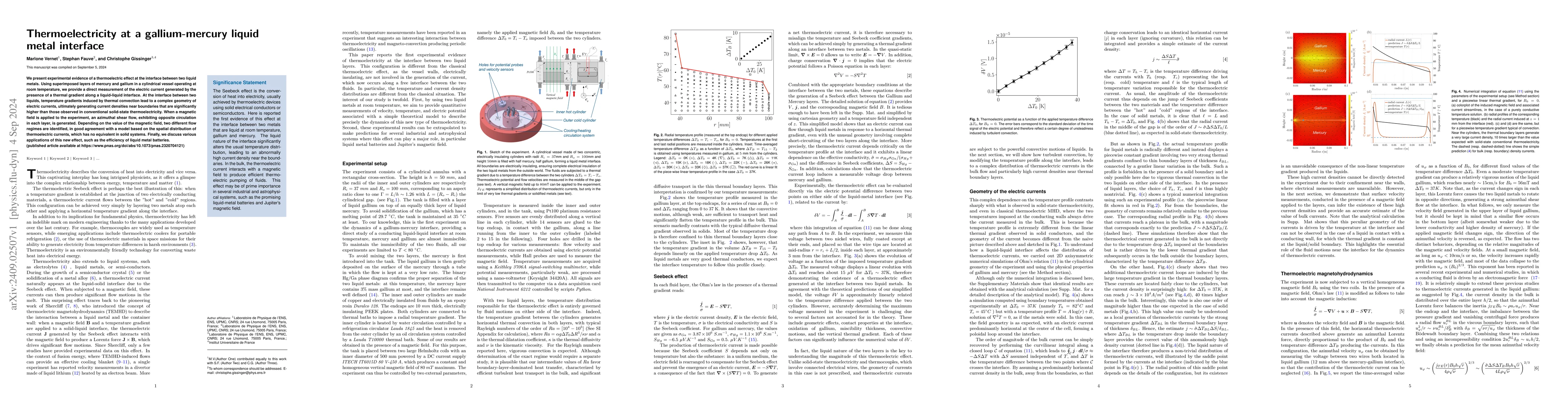 Thumbnail for Thermoelectricity at a gallium-mercury liquid metal interface