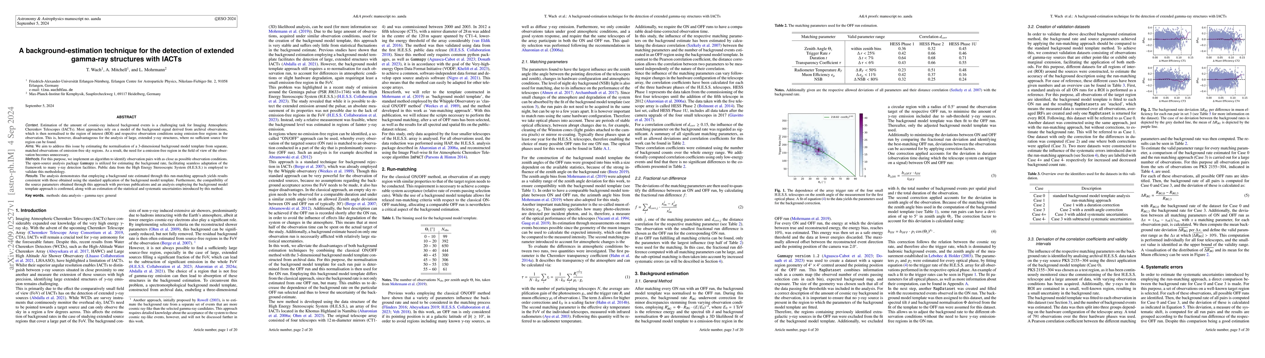 Thumbnail for A background-estimation technique for the detection of extended
  gamma-ray structures with IACTs