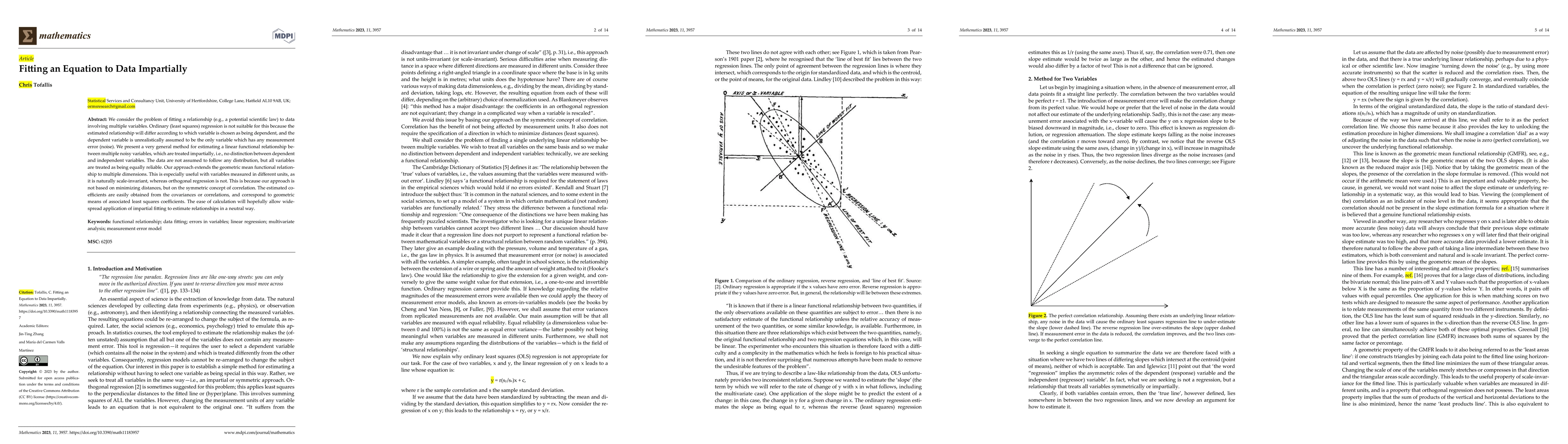 Thumbnail for Fitting an Equation to Data Impartially