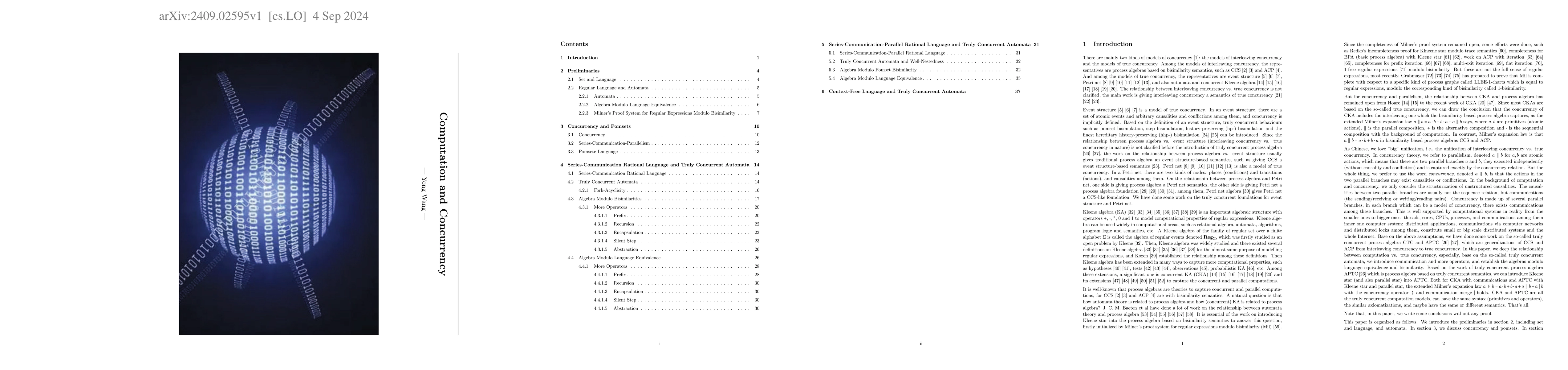 Thumbnail for Computation and Concurrency