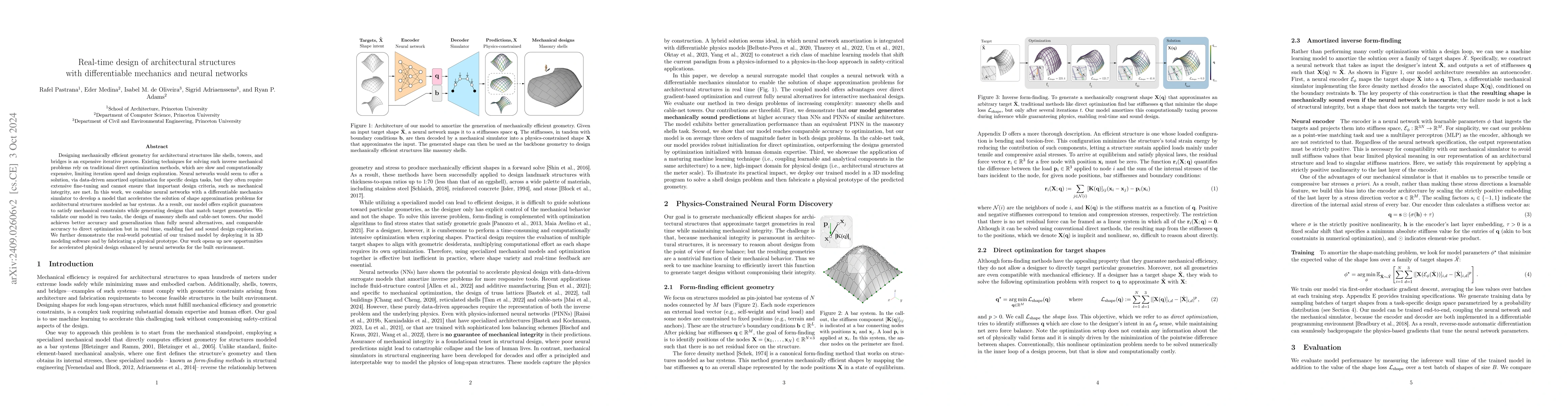 Thumbnail for Real-time design of architectural structures with differentiable
  mechanics and neural networks