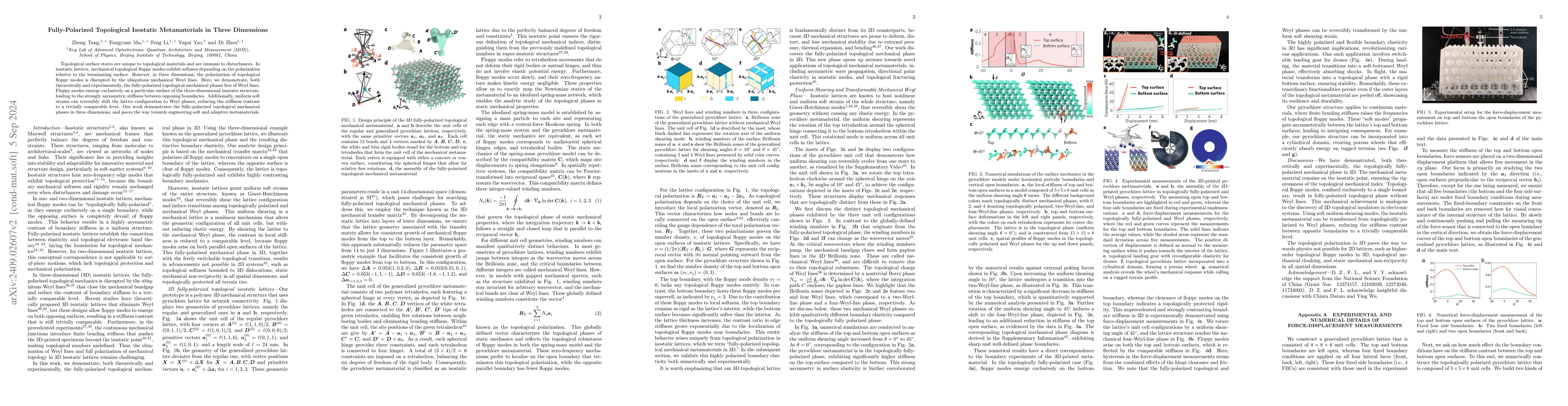 Thumbnail for Fully-Polarized Topological Isostatic Metamaterials in Three Dimensions