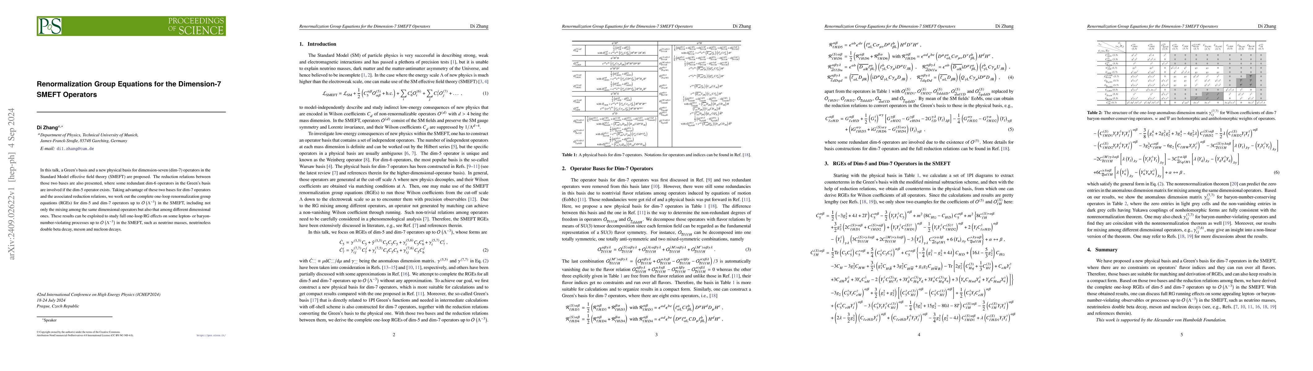 Thumbnail for Renormalization Group Equations for the Dimension-7 SMEFT Operators