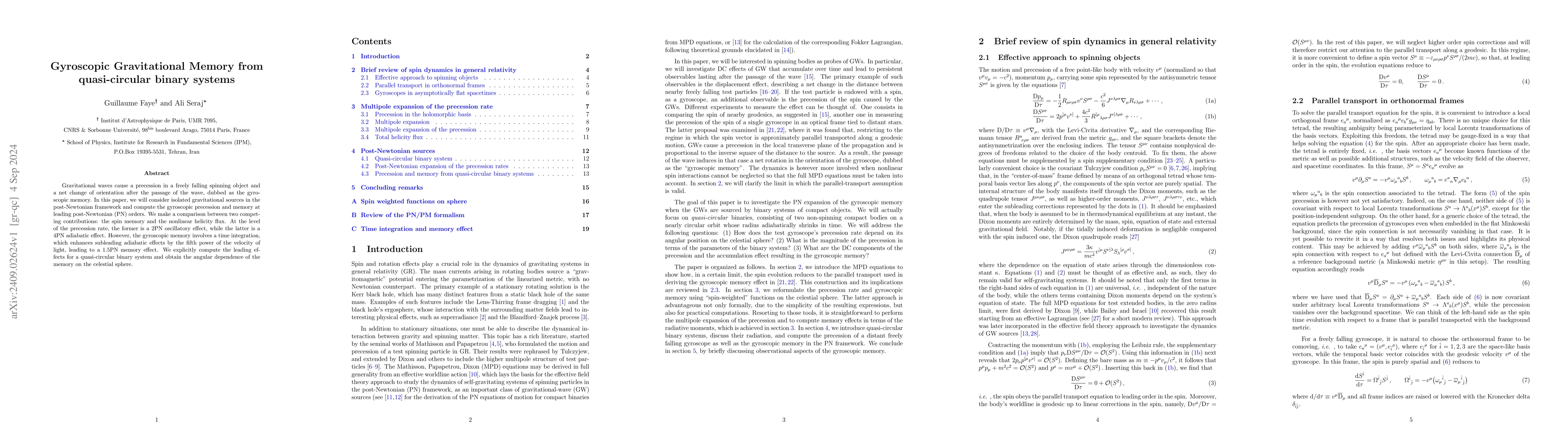 Thumbnail for Gyroscopic Gravitational Memory from quasi-circular binary systems