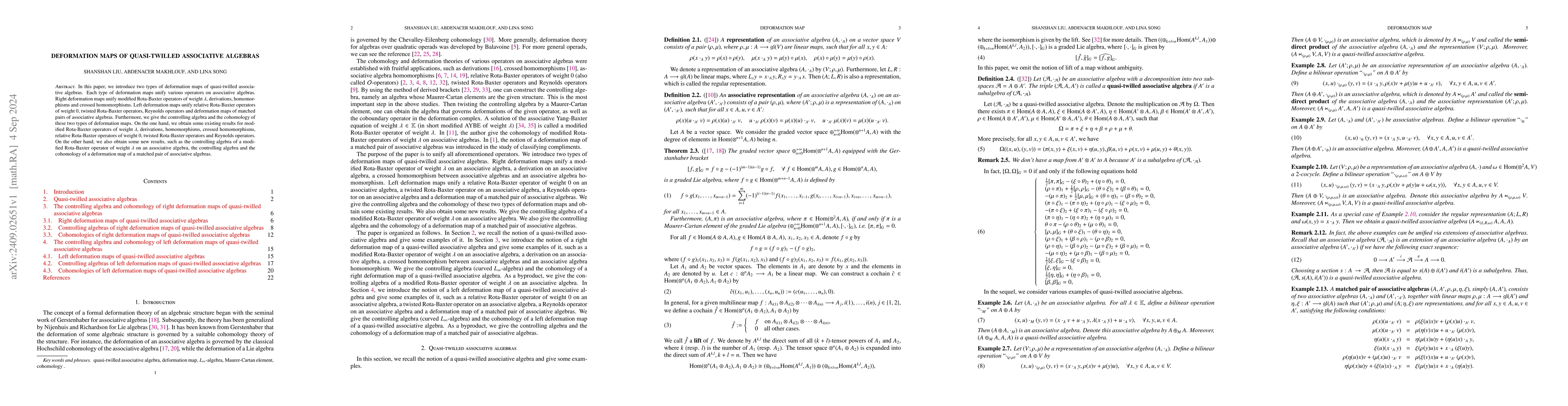Thumbnail for Deformation maps of Quasi-twilled associative algebras