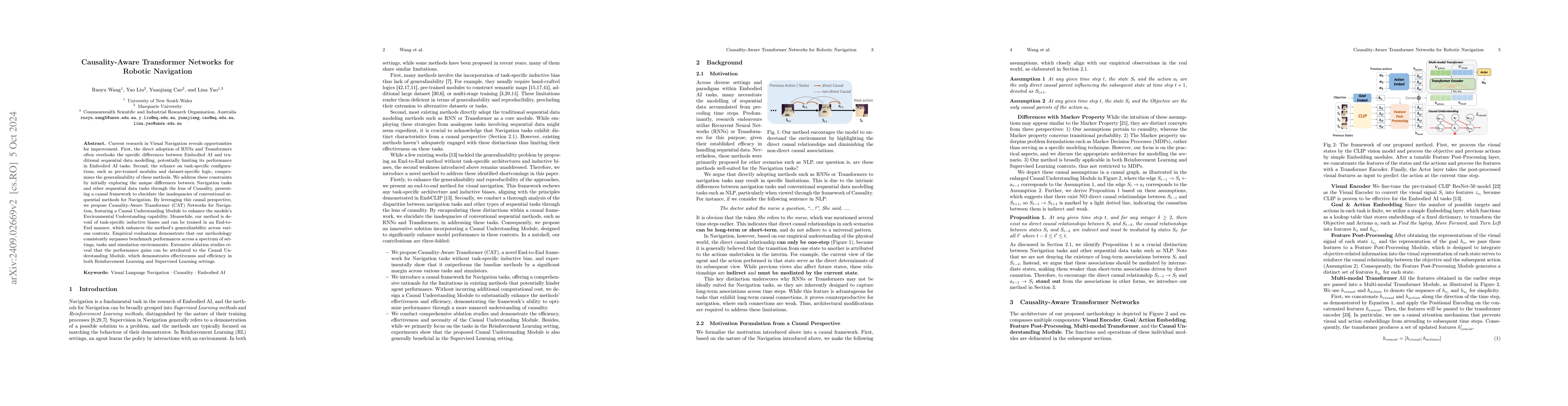 Thumbnail for Causality-Aware Transformer Networks for Robotic Navigation
