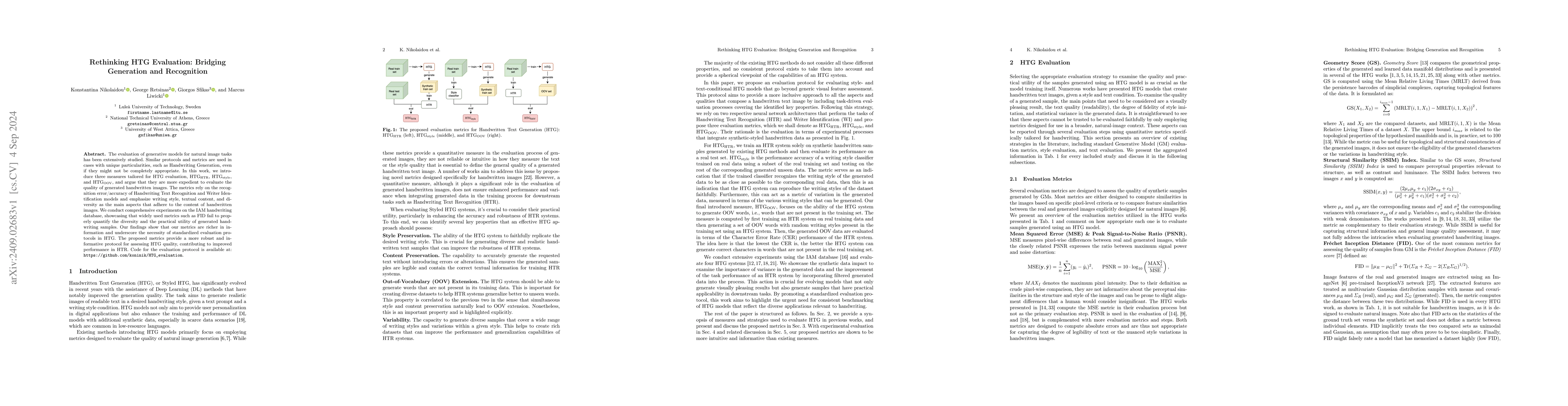 Thumbnail for Rethinking HTG Evaluation: Bridging Generation and Recognition