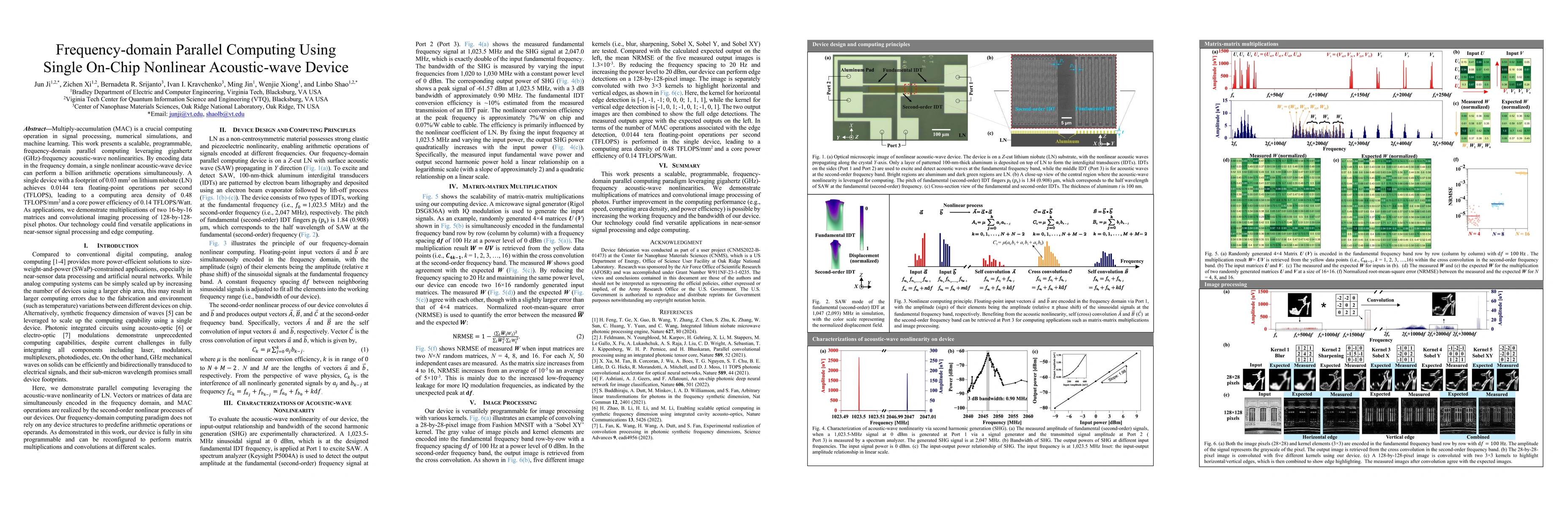 Thumbnail for Frequency-domain Parallel Computing Using Single On-Chip Nonlinear
  Acoustic-wave Device