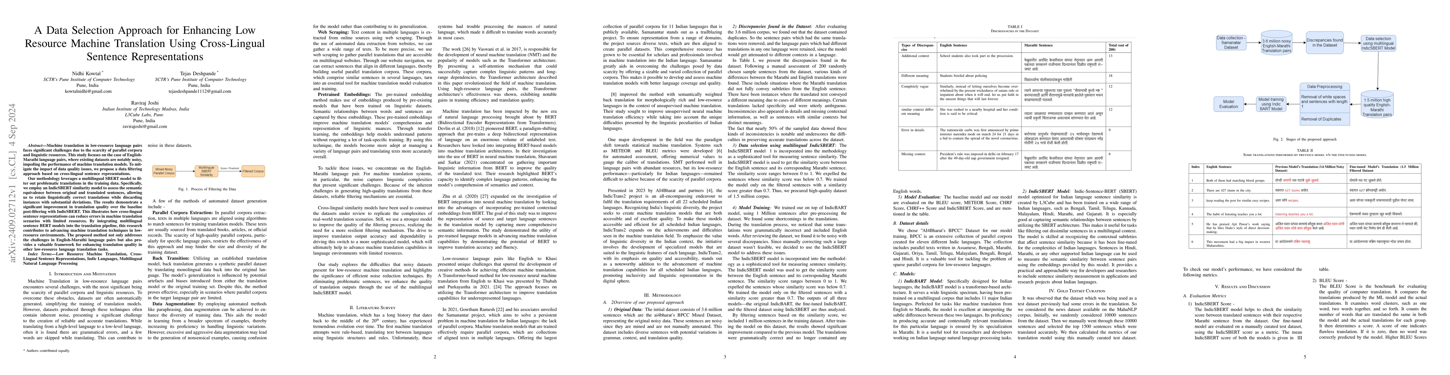 Thumbnail for A Data Selection Approach for Enhancing Low Resource Machine Translation
  Using Cross-Lingual Sentence Representations