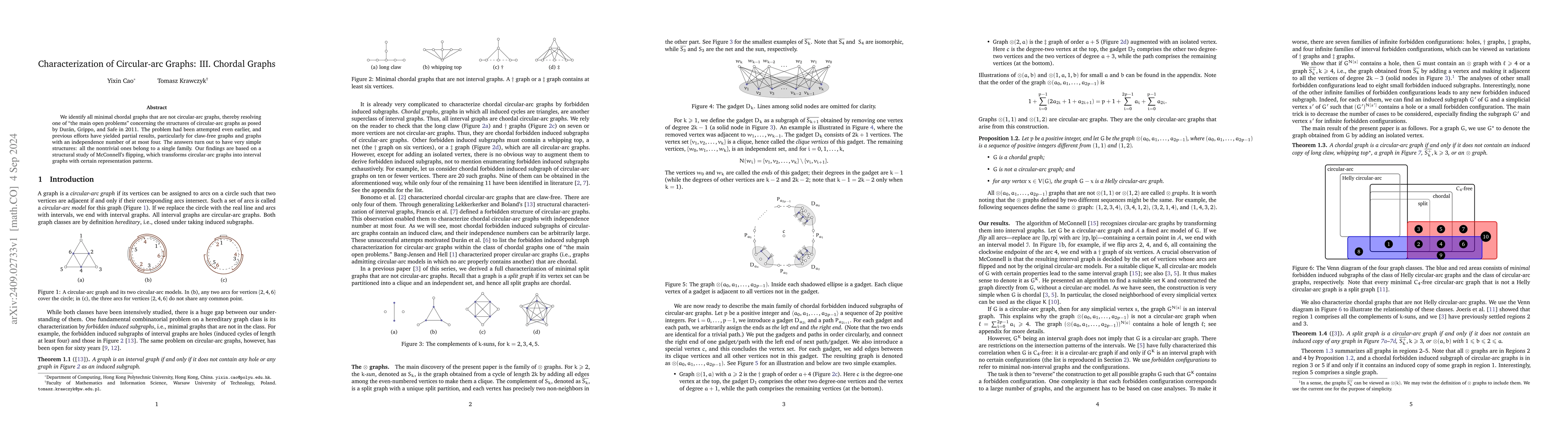 Thumbnail for Characterization of Circular-arc Graphs: III. Chordal Graphs