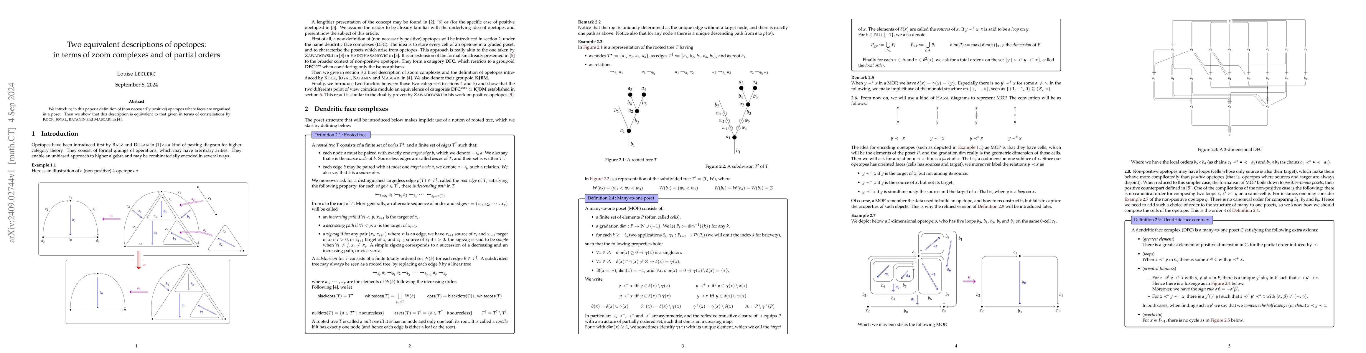 Thumbnail for Two equivalent descriptions of opetopes: in terms of zoom complexes and
  of partial orders