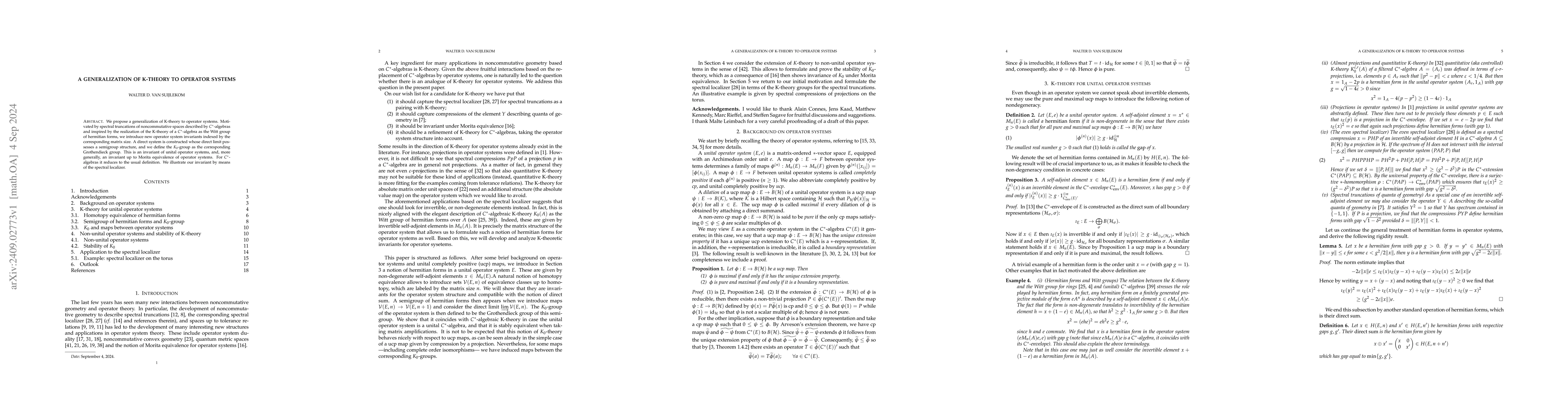 Thumbnail for A generalization of K-theory to operator systems