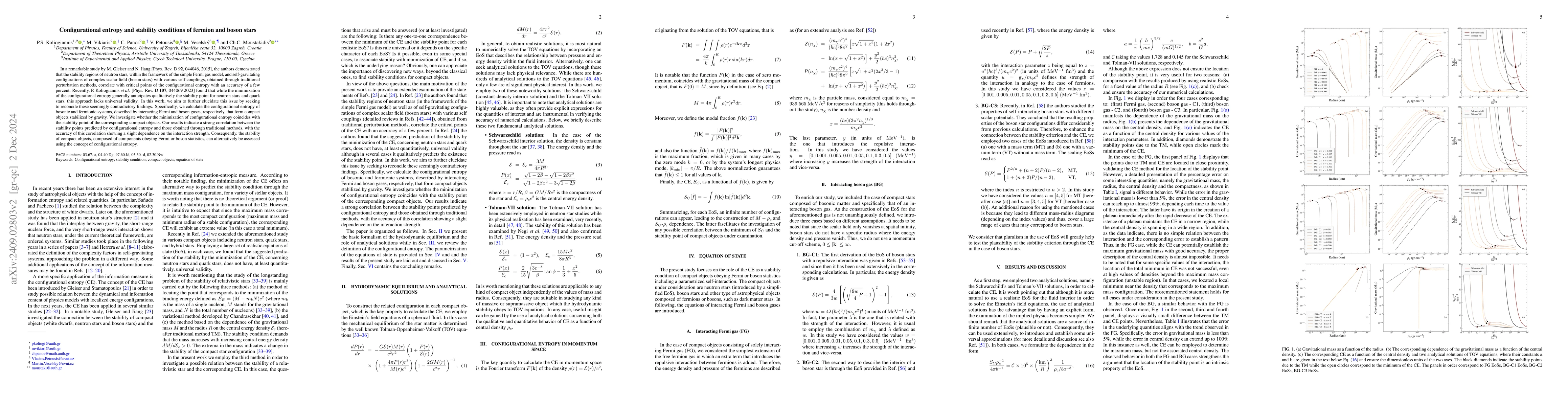 Thumbnail for Configurational entropy and stability conditions of fermion and boson
  stars